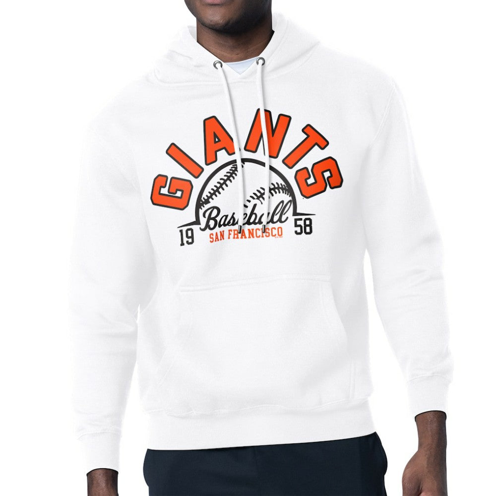White San Francisco Giants Starter Half Ball Team Graphic Pullover Hoodie