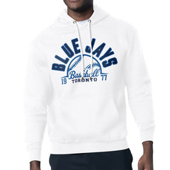 White Toronto Blue Jays Starter Half Ball Team Graphic Pullover Hoodie