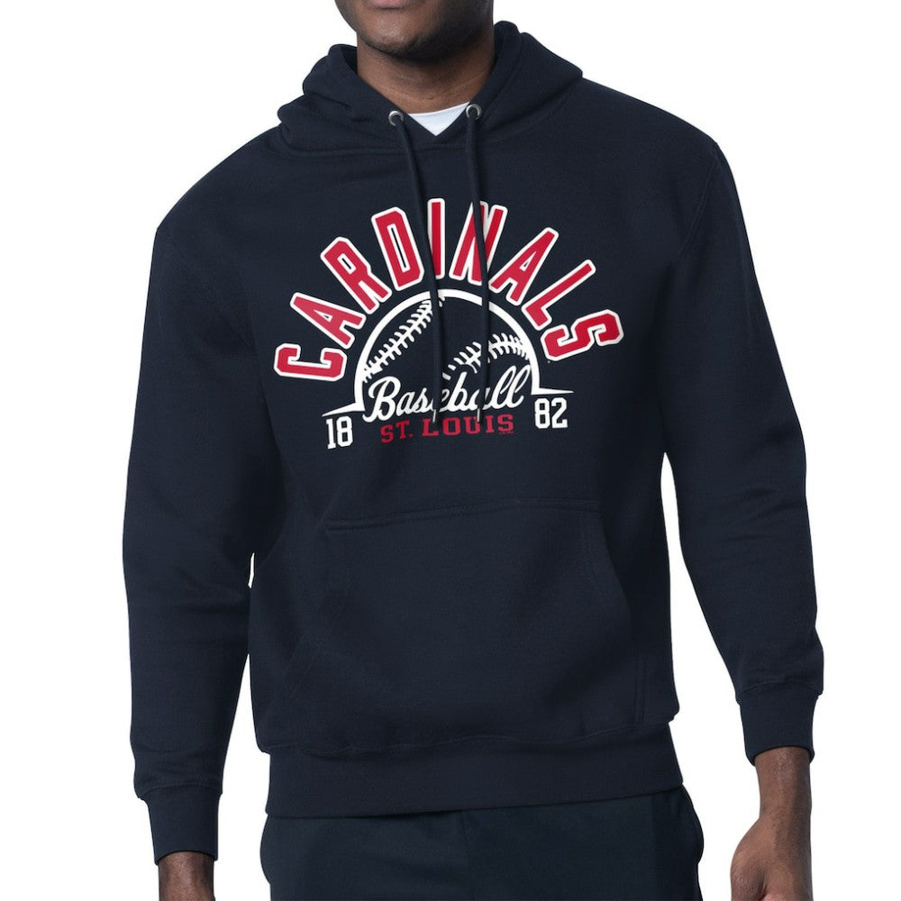 Navy St. Louis Cardinals Starter Half Ball Team Graphic Pullover Hoodie