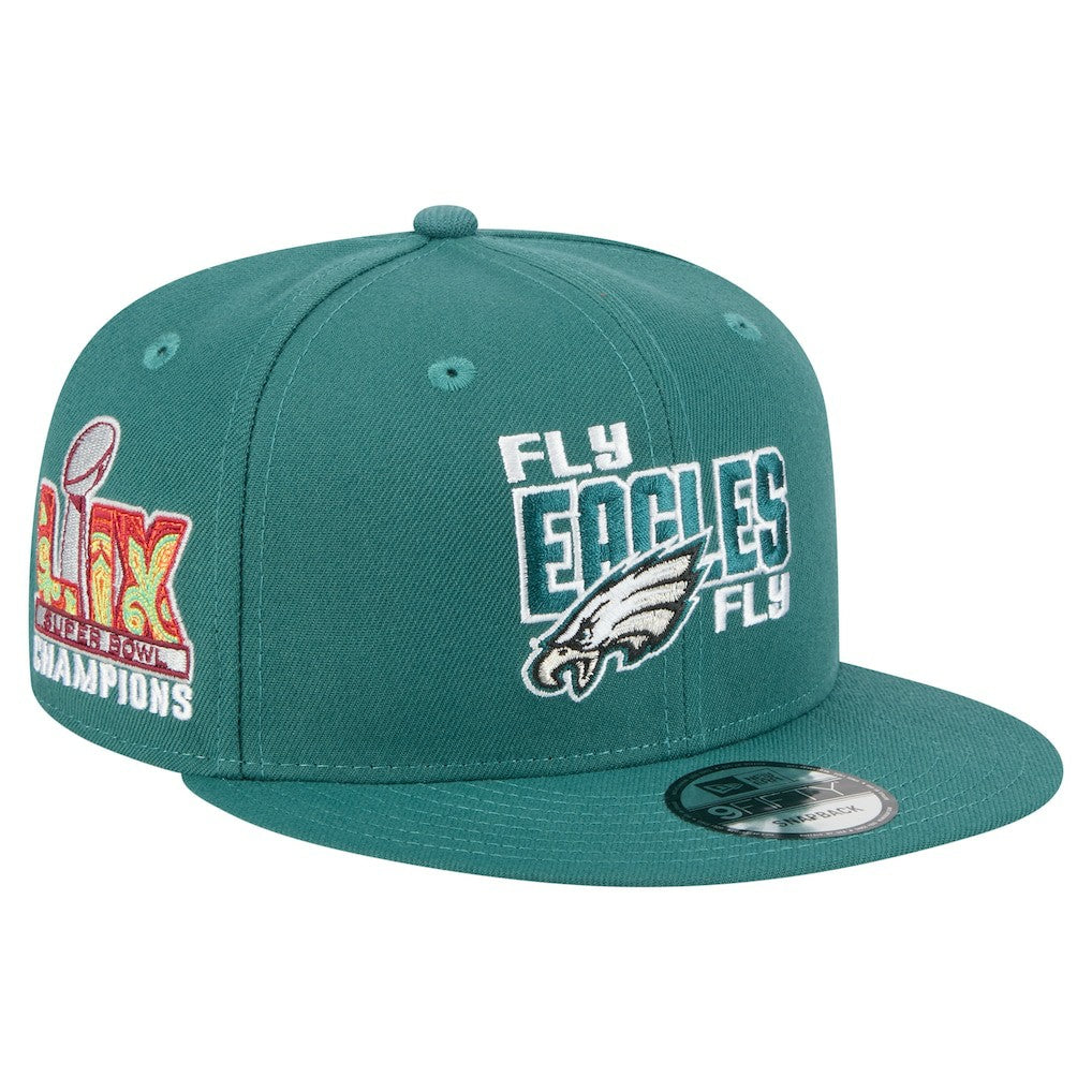Super Bowl LIX Champions Side Patch 9FIFTY Snapback Hat - Philadelphia Eagles Hats