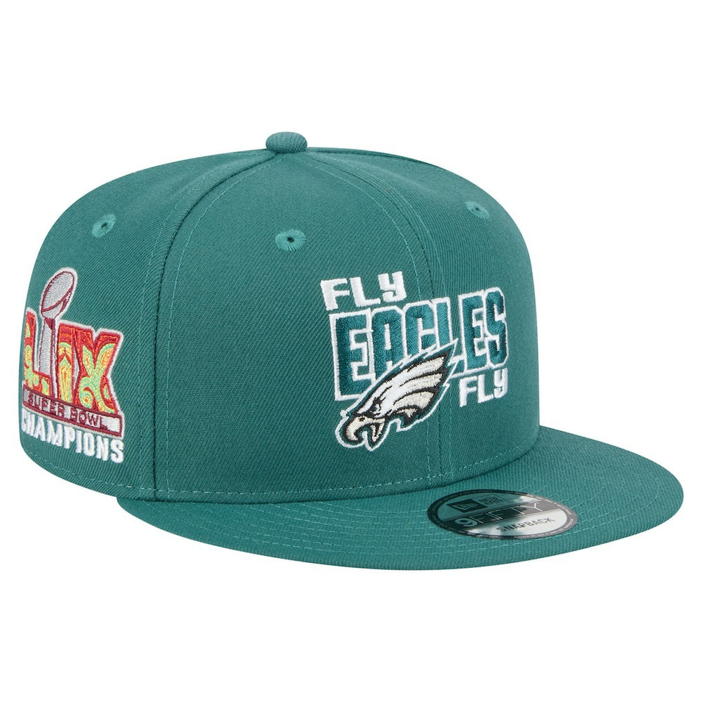Super Bowl LIX Champions Side Patch 9FIFTY Snapback Hat - Philadelphia Eagles Hats