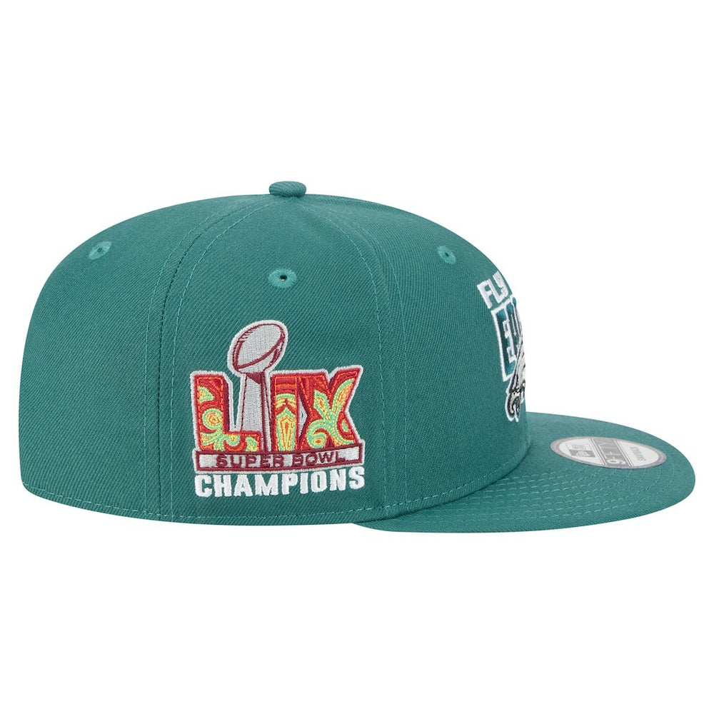 Super Bowl LIX Champions Side Patch 9FIFTY Snapback Hat - Philadelphia Eagles Hats