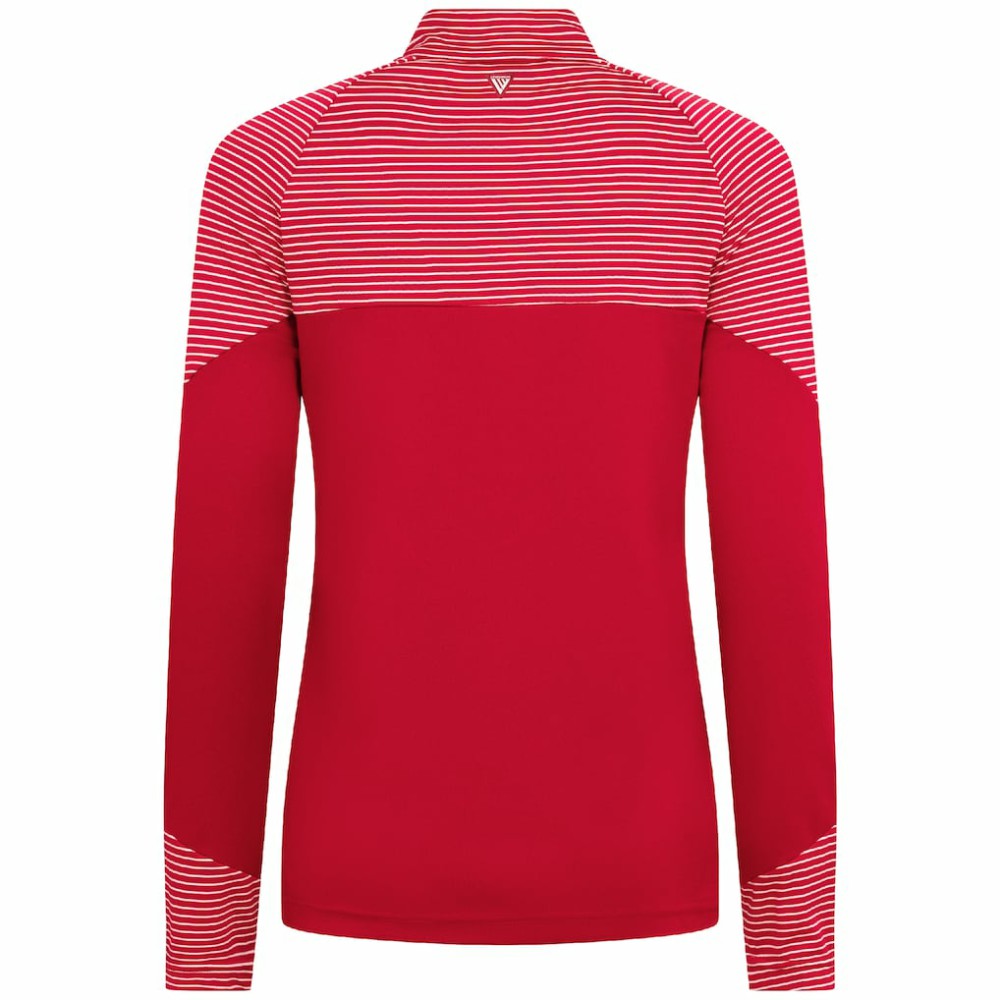 Red St. Louis Cardinals Levelwear Women's Classic Stripes Insignia 2.0 Raglan Quarter-Zip Top