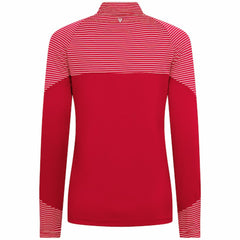 Red St. Louis Cardinals Levelwear Women's Classic Stripes Insignia 2.0 Raglan Quarter-Zip Top