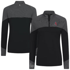 Black Arizona Diamondbacks Levelwear Women's Classic Stripes Insignia 2.0 Raglan Quarter-Zip Top