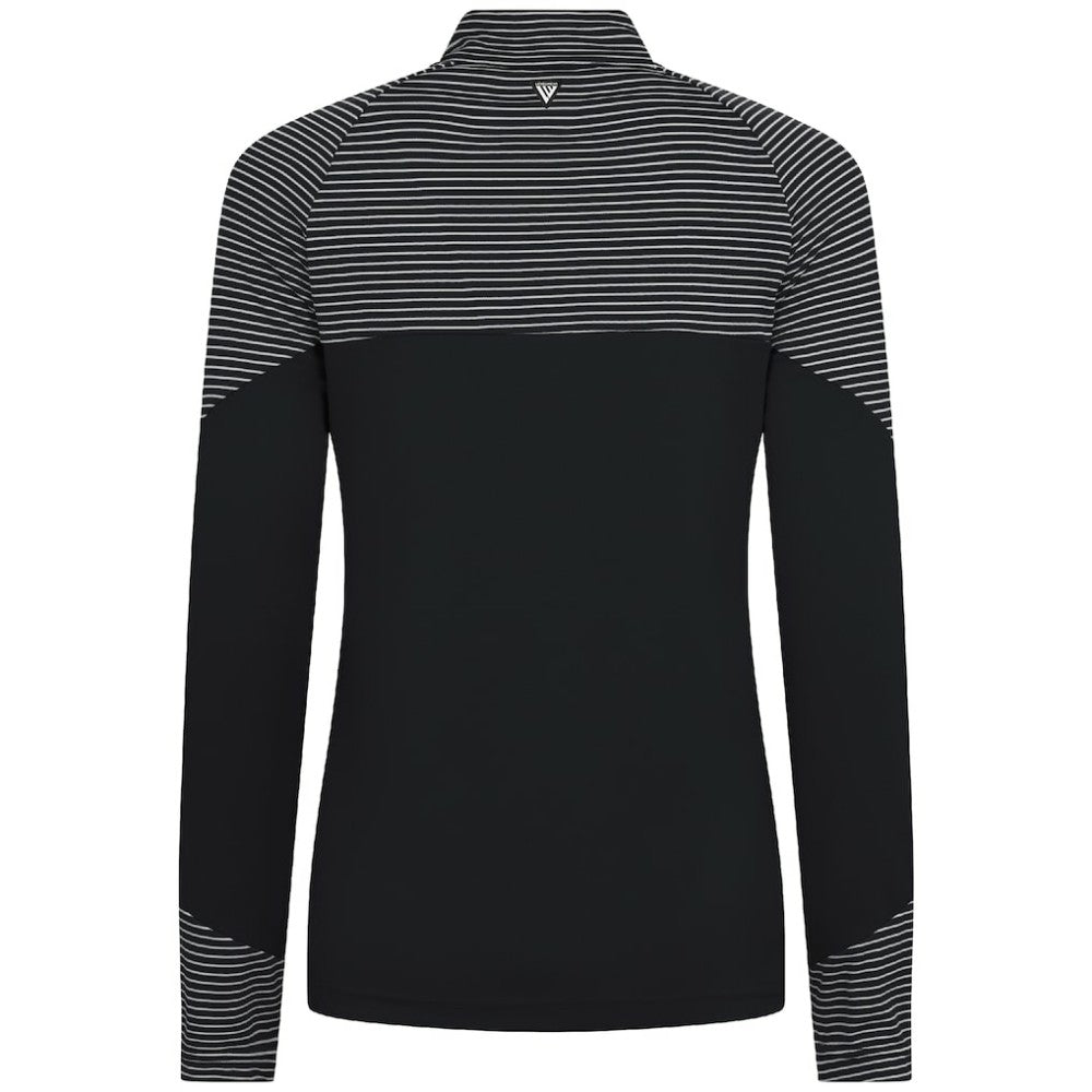Black Baltimore Orioles Levelwear Women's Classic Stripes Insignia 2.0 Raglan Quarter-Zip Top