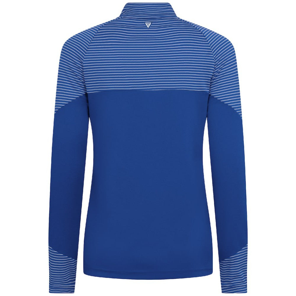 Royal Toronto Blue Jays Levelwear Women's Classic Stripes Insignia 2.0 Raglan Quarter-Zip Top