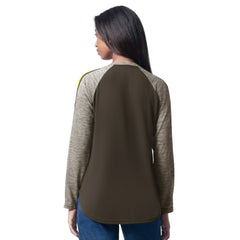 Brown San Diego Padres G-III 4Her by Carl Banks Women's Top Dog Raglan Long Sleeve V-Neck T-Shirt