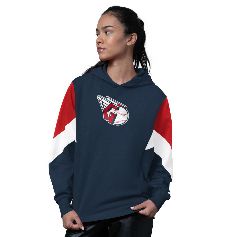 Navy Cleveland Guardians Starter Women's Scrimmage Pullover Hoodie