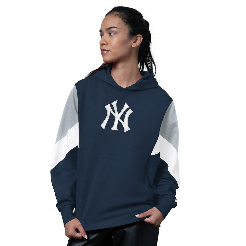 Navy New York Yankees Starter Women's Scrimmage Pullover Hoodie