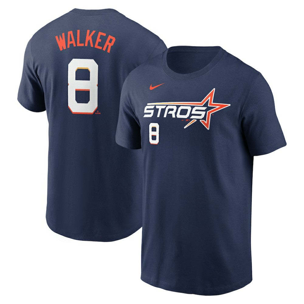 Navy Christian Walker Houston Astros Nike 2025 City Connect Fuse Name & Number T-Shirt