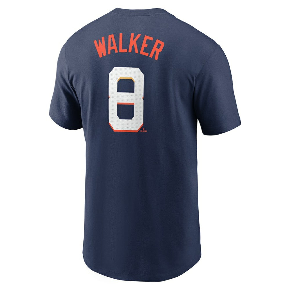 Navy Christian Walker Houston Astros Nike 2025 City Connect Fuse Name & Number T-Shirt