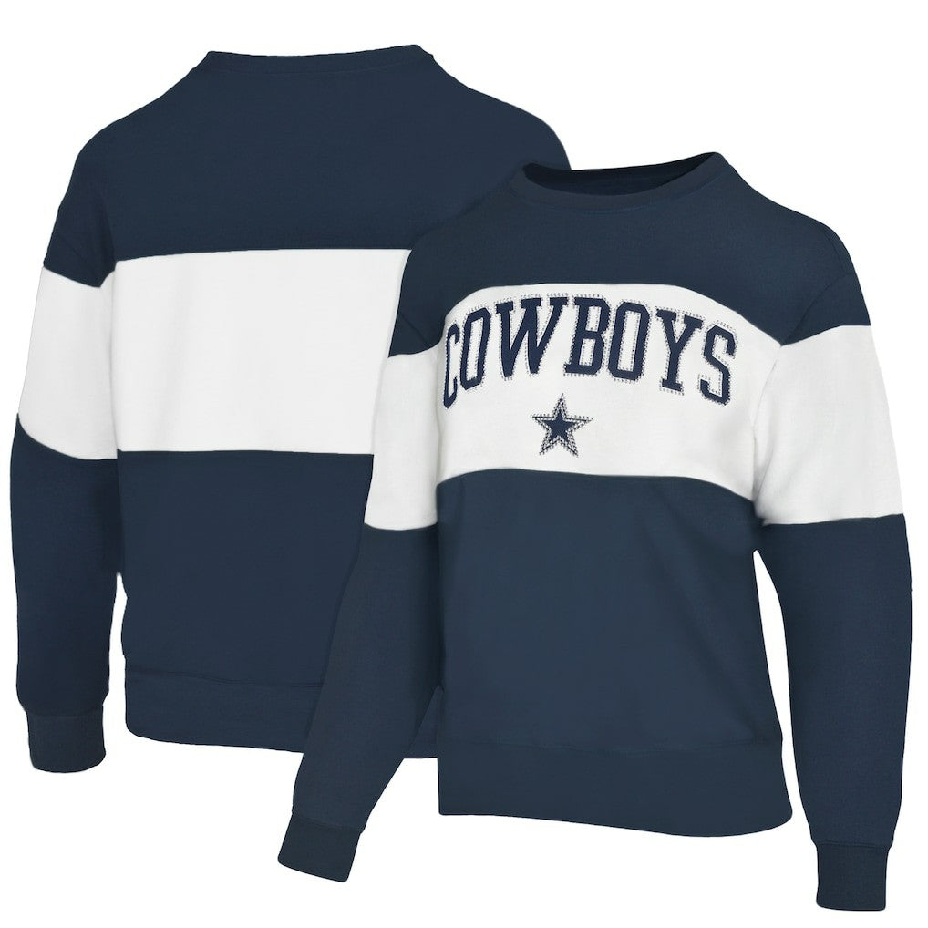 Lauren James Women's Bling Colorblock Terry Sweatshirt - Dallas Cowboys Sweatshirts