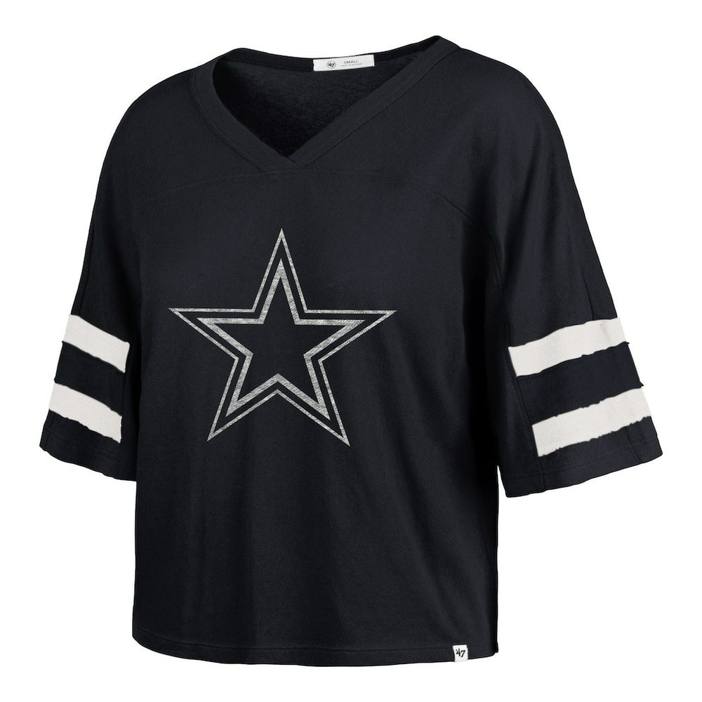 '47 Women's Premier Scout Cropped V-Neck T-Shirt - Dallas Cowboys T-shirts