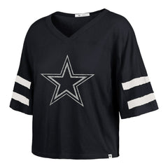 '47 Women's Premier Scout Cropped V-Neck T-Shirt - Dallas Cowboys T-shirts