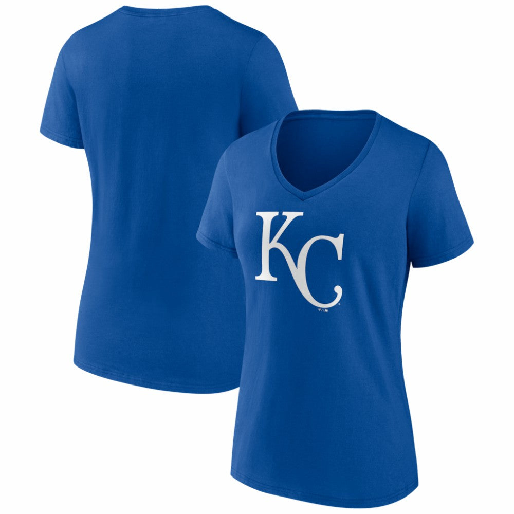 Royal Kansas City Royals Women's Logo V-Neck T-Shirt