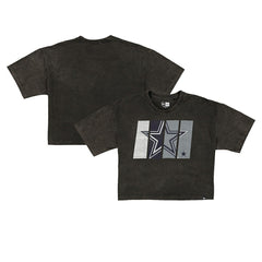 Women's Boxy Cropped Sport Night Mineral Wash T-Shirt - Dallas Cowboys T-shirts
