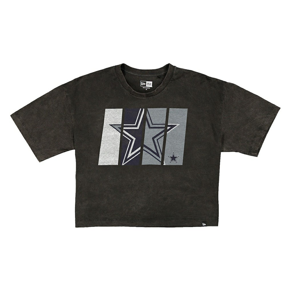 Women's Boxy Cropped Sport Night Mineral Wash T-Shirt - Dallas Cowboys T-shirts