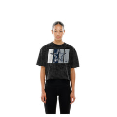Women's Boxy Cropped Sport Night Mineral Wash T-Shirt - Dallas Cowboys T-shirts