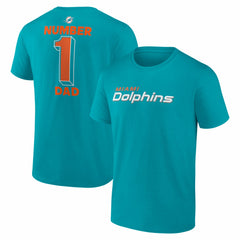 #1 Dad Jersey T-Shirt - Miami Dolphins T-shirts