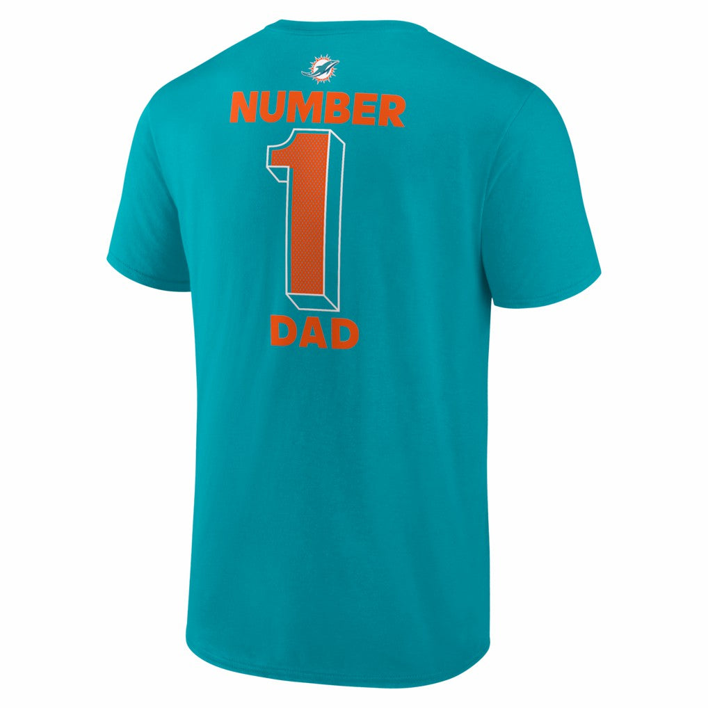 #1 Dad Jersey T-Shirt - Miami Dolphins T-shirts