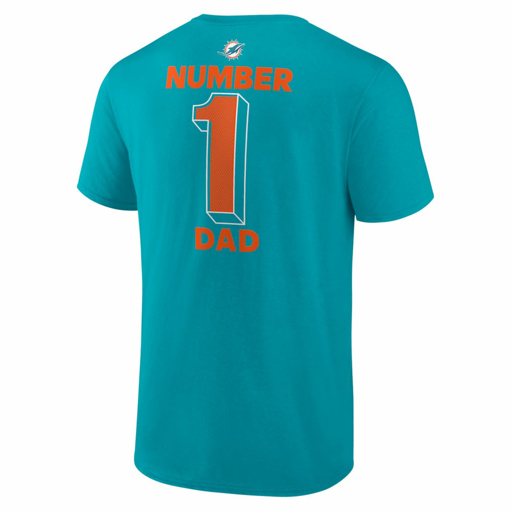 #1 Dad Jersey T-Shirt - Miami Dolphins T-shirts