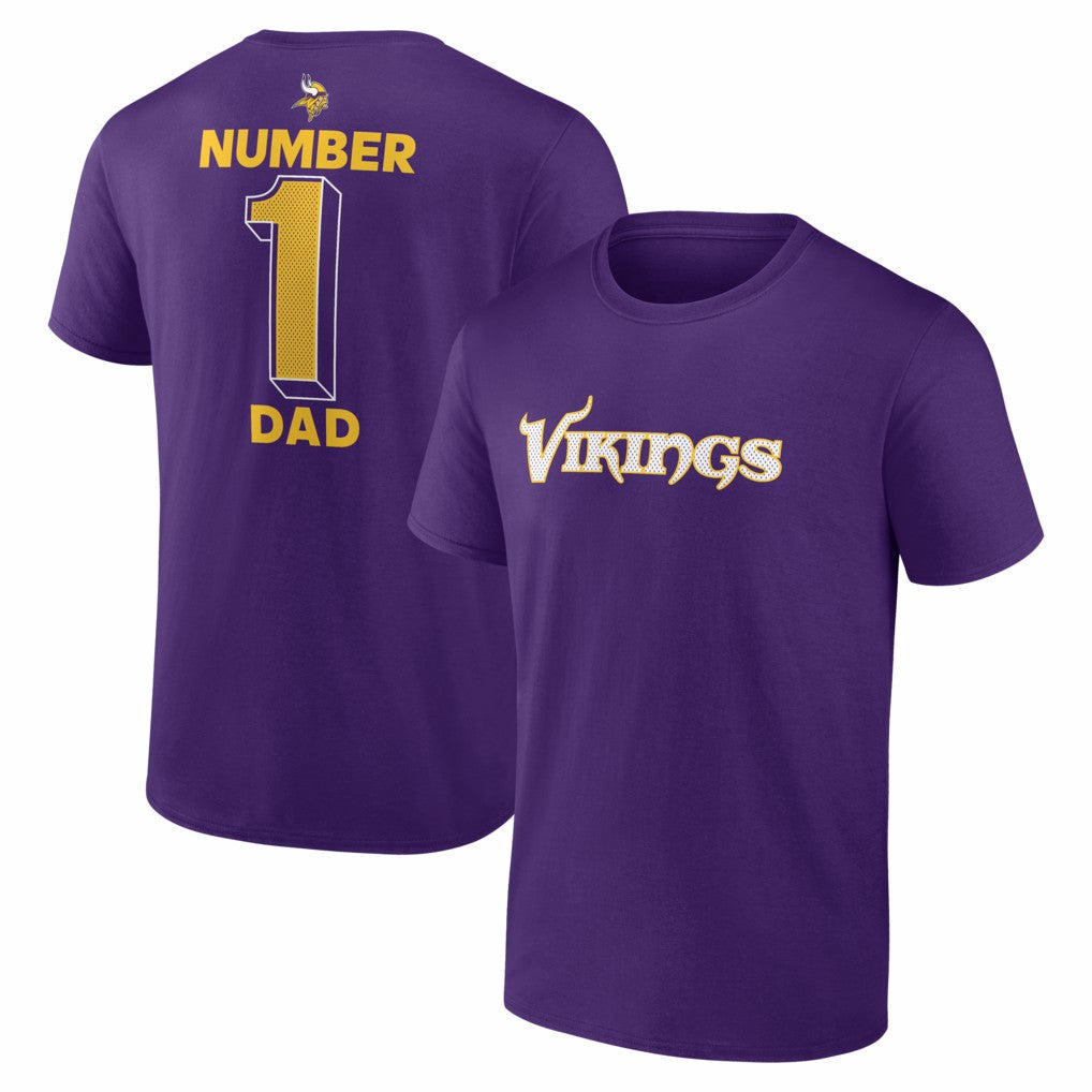 #1 Dad Jersey T-Shirt - Minnesota Vikings T-shirts