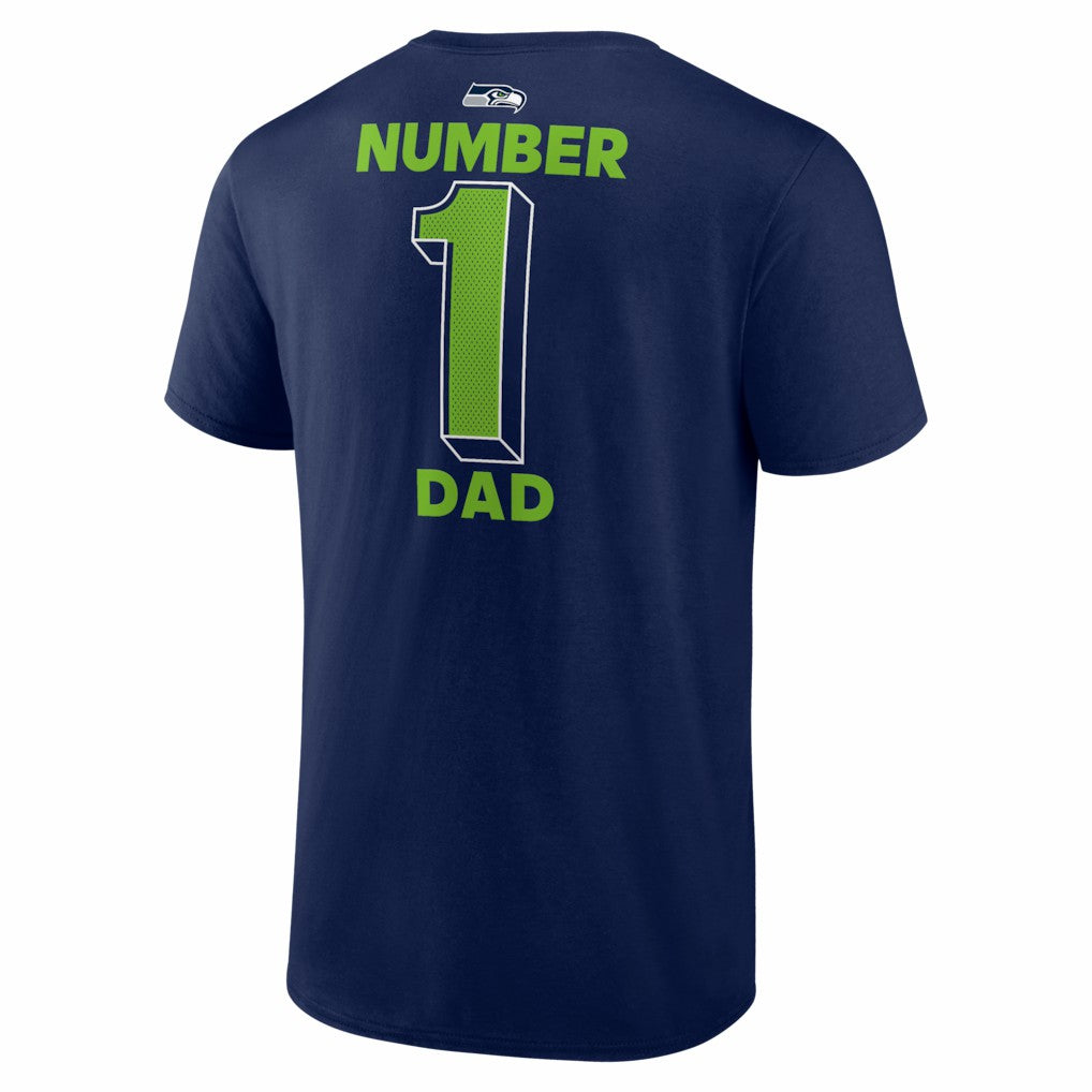 #1 Dad Jersey T-Shirt - Seattle Seahawks T-shirts