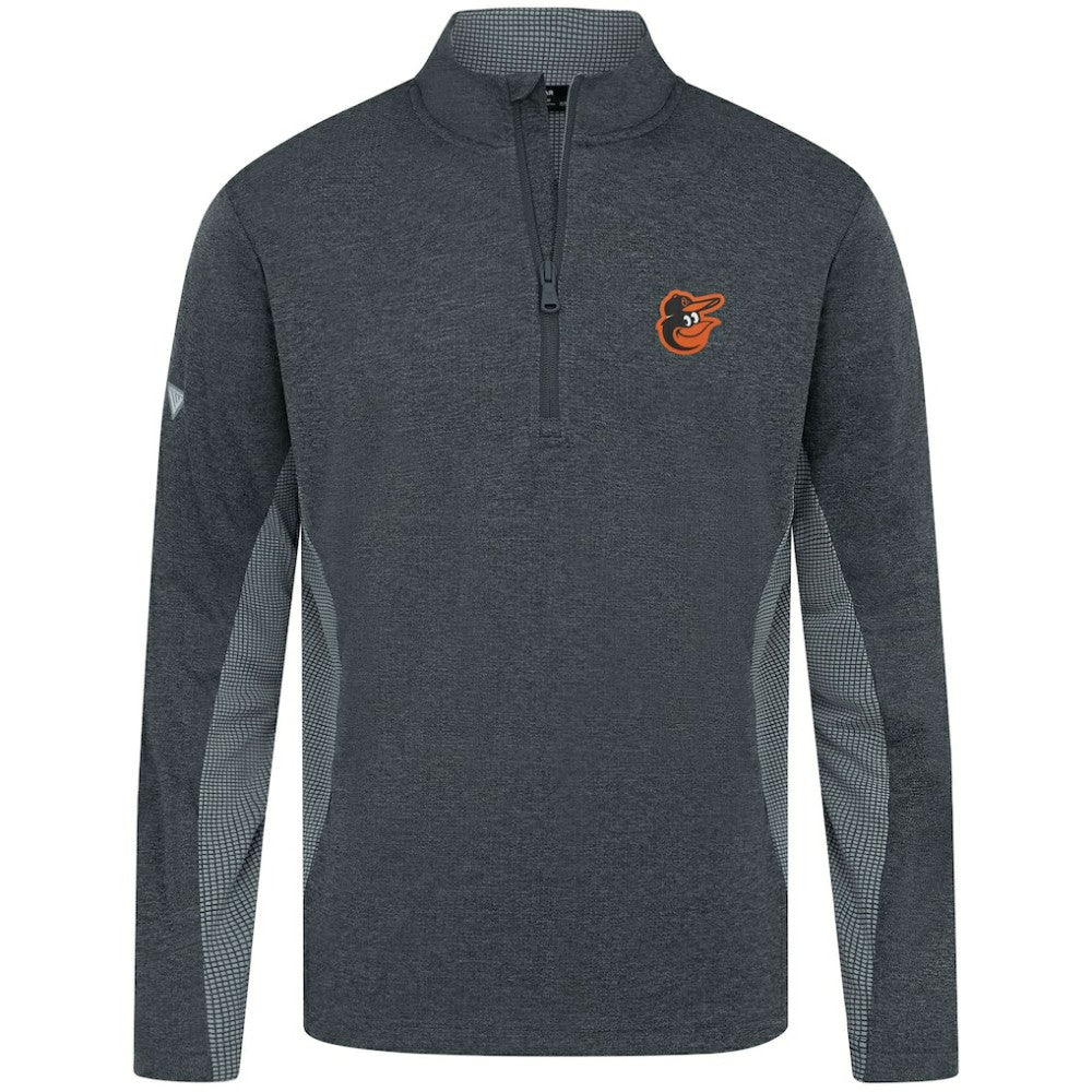 Heather Black Baltimore Orioles Levelwear Waffle Insignia 2.0 Quarter-Zip Pullover