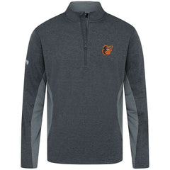Heather Black Baltimore Orioles Levelwear Waffle Insignia 2.0 Quarter-Zip Pullover