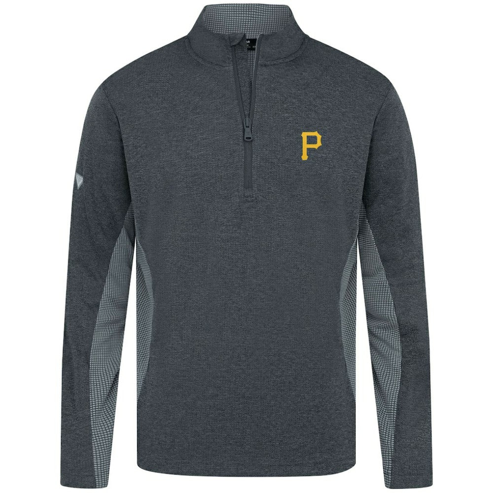 Heather Black Pittsburgh Pirates Levelwear Waffle Insignia 2.0 Quarter-Zip Pullover