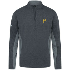 Heather Black Pittsburgh Pirates Levelwear Waffle Insignia 2.0 Quarter-Zip Pullover