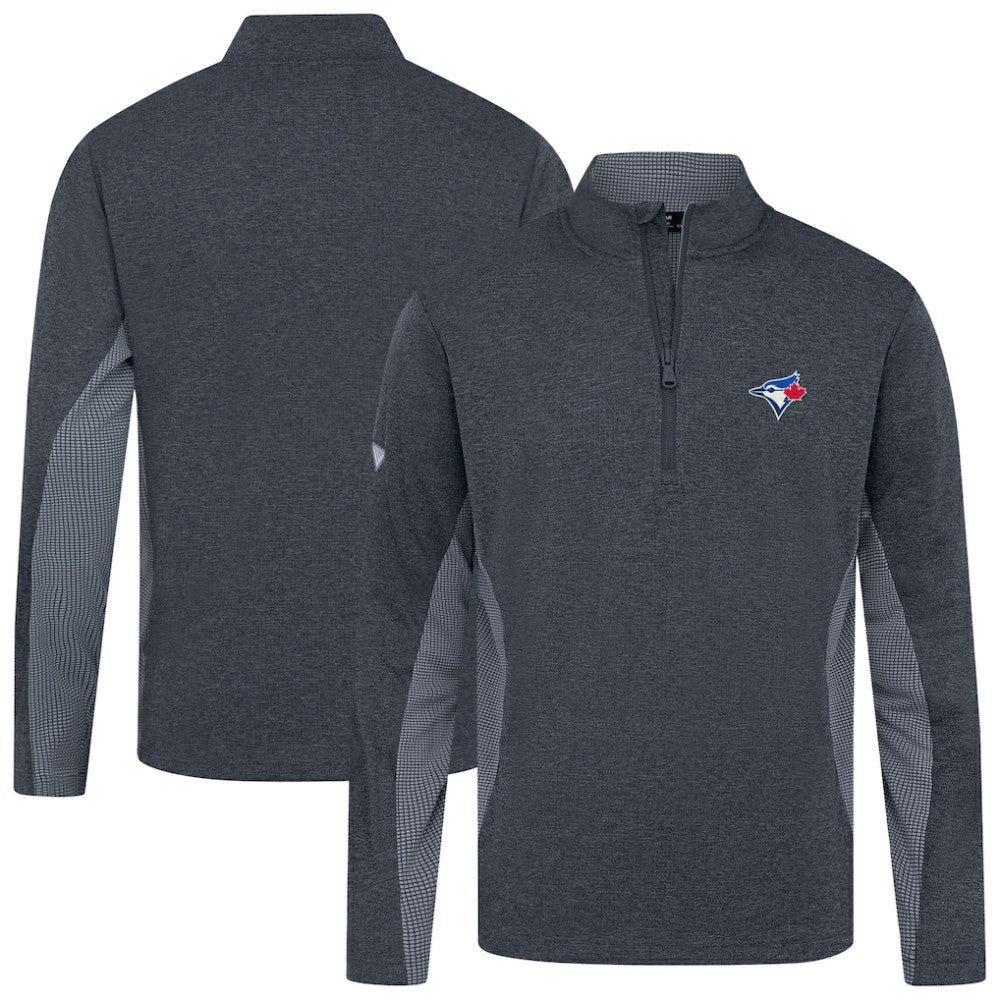 Gray Toronto Blue Jays Levelwear Waffle Insignia 2.0 Quarter-Zip Pullover Top