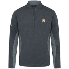 Heather Black Houston Astros Levelwear Waffle Insignia 2.0 Quarter-Zip Pullover