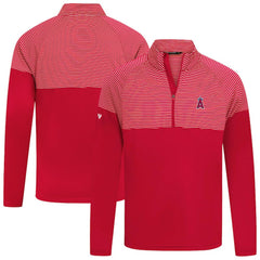 Red Los Angeles Angels Levelwear Classic Stripes Insignia 2.0 Pullover