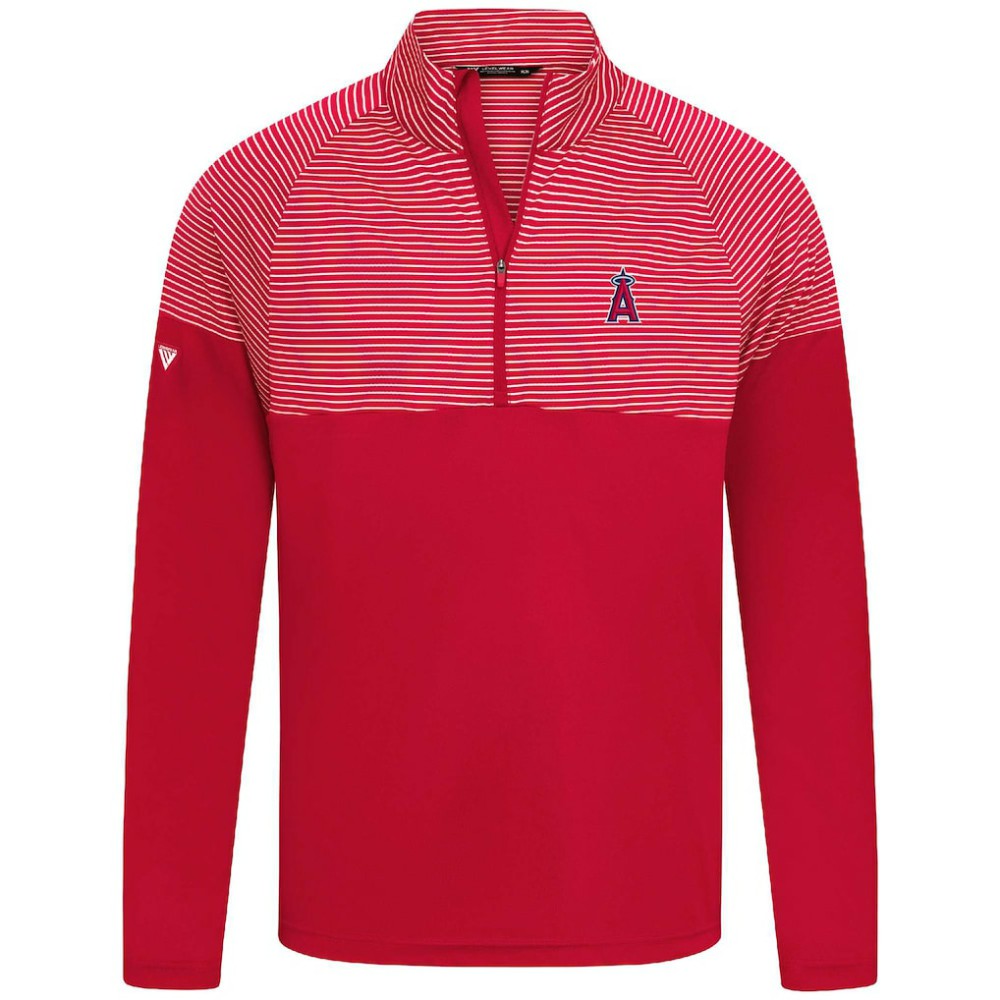 Red Los Angeles Angels Levelwear Classic Stripes Insignia 2.0 Pullover