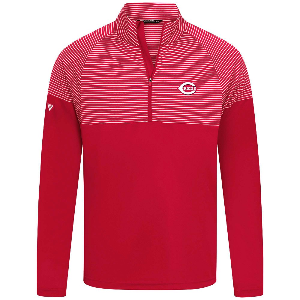 Red Cincinnati Reds Levelwear Classic Stripes Insignia 2.0 Pullover