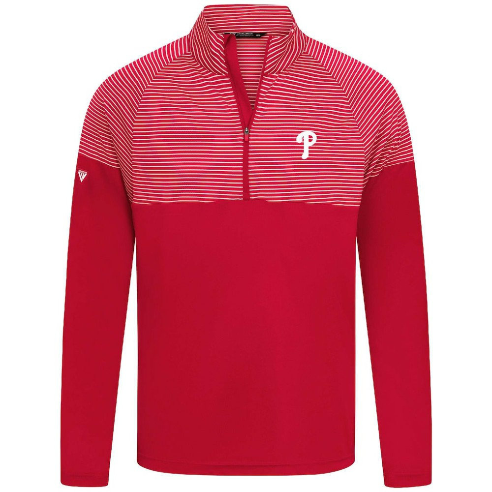 Red Philadelphia Phillies Levelwear Classic Stripes Insignia 2.0 Pullover