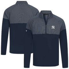 Navy New York Yankees Levelwear Classic Stripes Insignia 2.0 Pullover