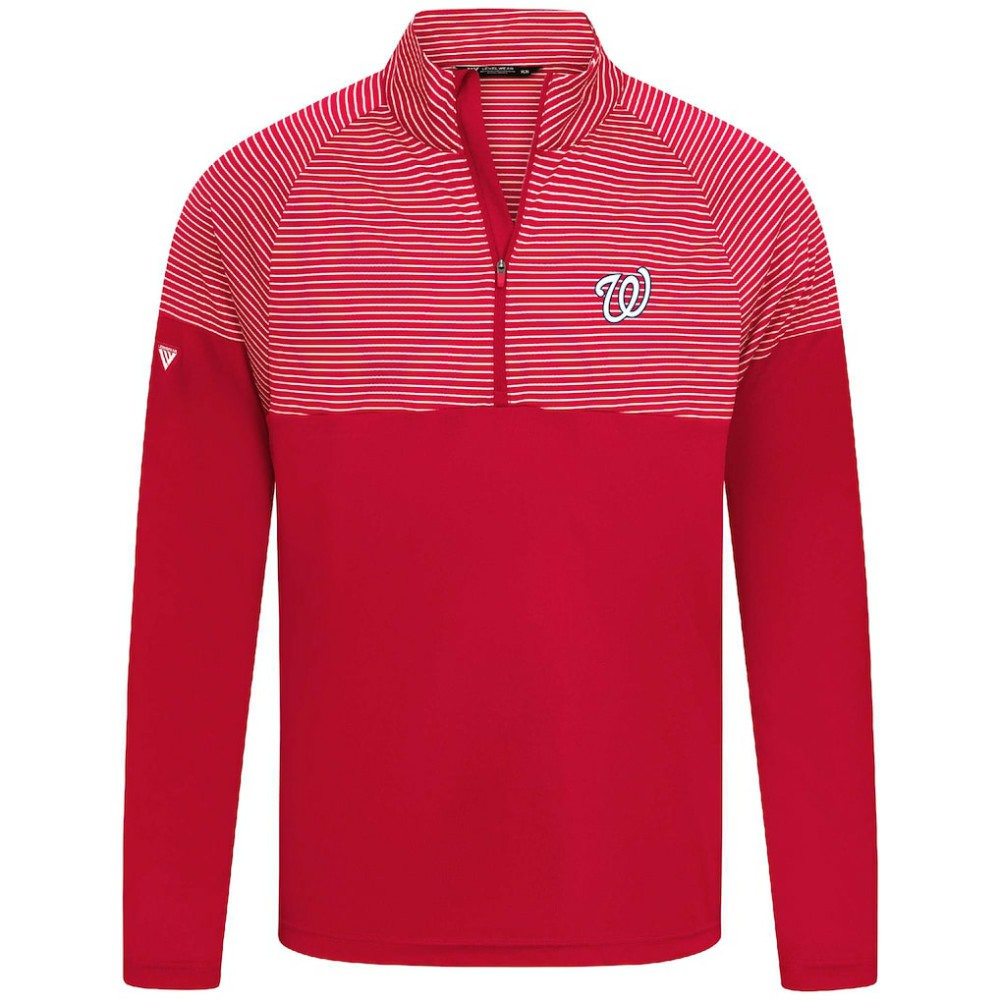 Red Washington Nationals Levelwear Classic Stripes Insignia 2.0 Pullover