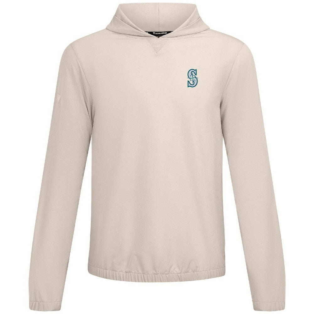 Khaki Seattle Mariners Levelwear Action Insignia 2.0 Pullover Hoodie