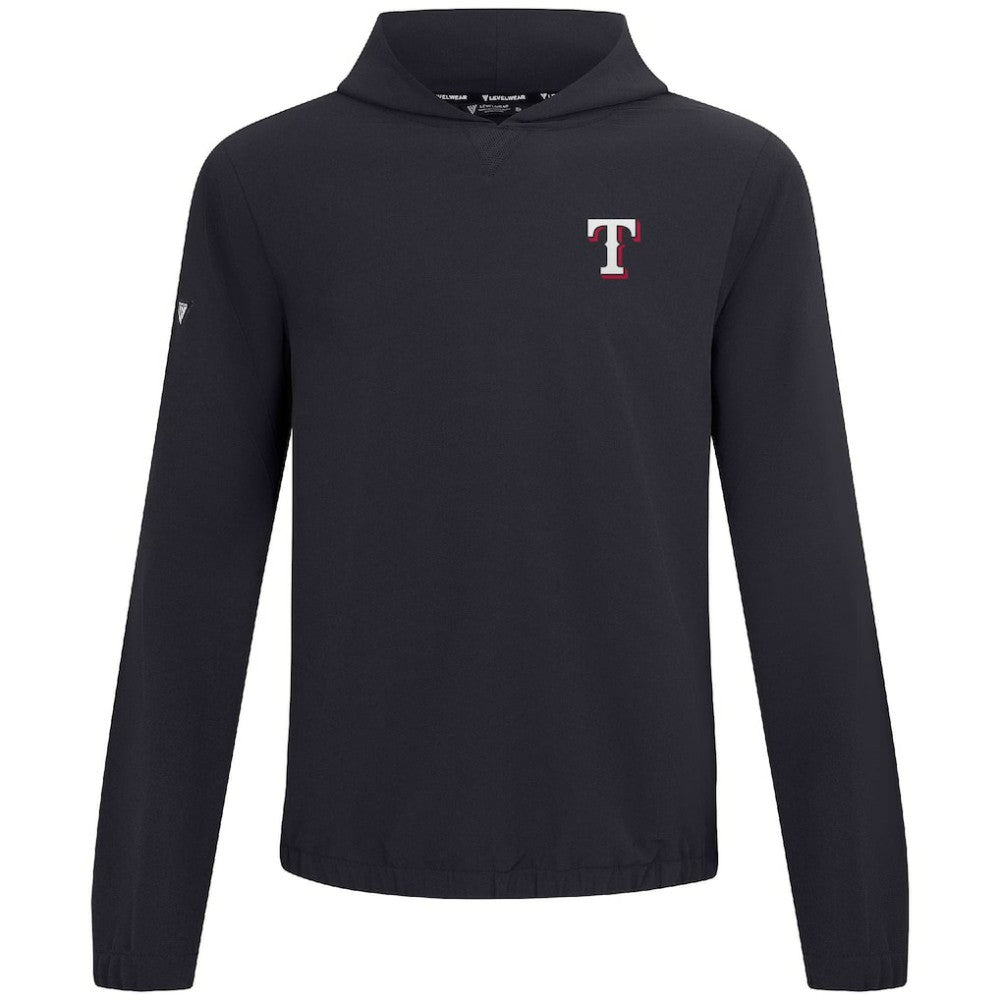 Black Texas Rangers Levelwear Action Insignia 2.0 Pullover Hoodie