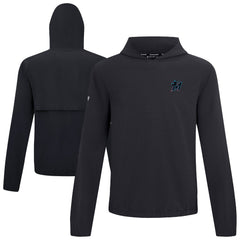 Black Miami Marlins Levelwear Action Insignia 2.0 Pullover Hoodie