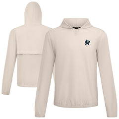 Khaki Miami Marlins Levelwear Action Insignia 2.0 Pullover Hoodie
