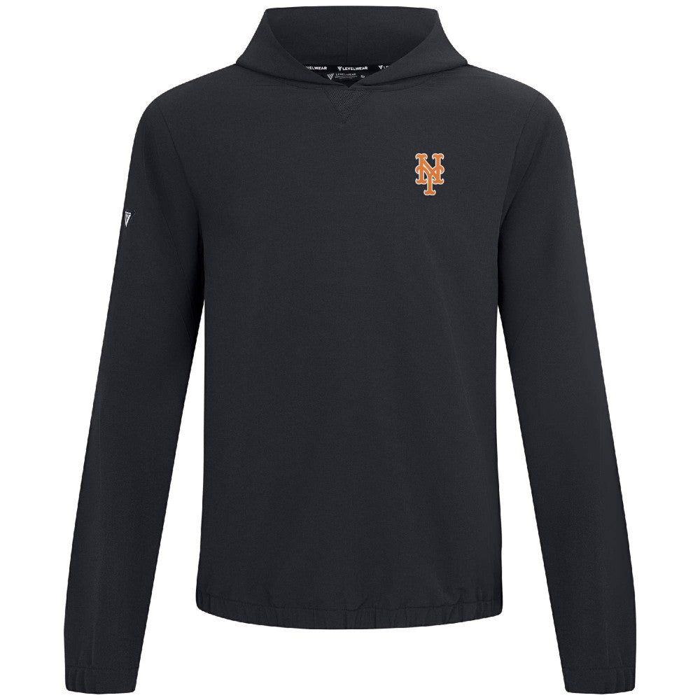 Black New York Mets Levelwear Action Insignia 2.0 Pullover Hoodie