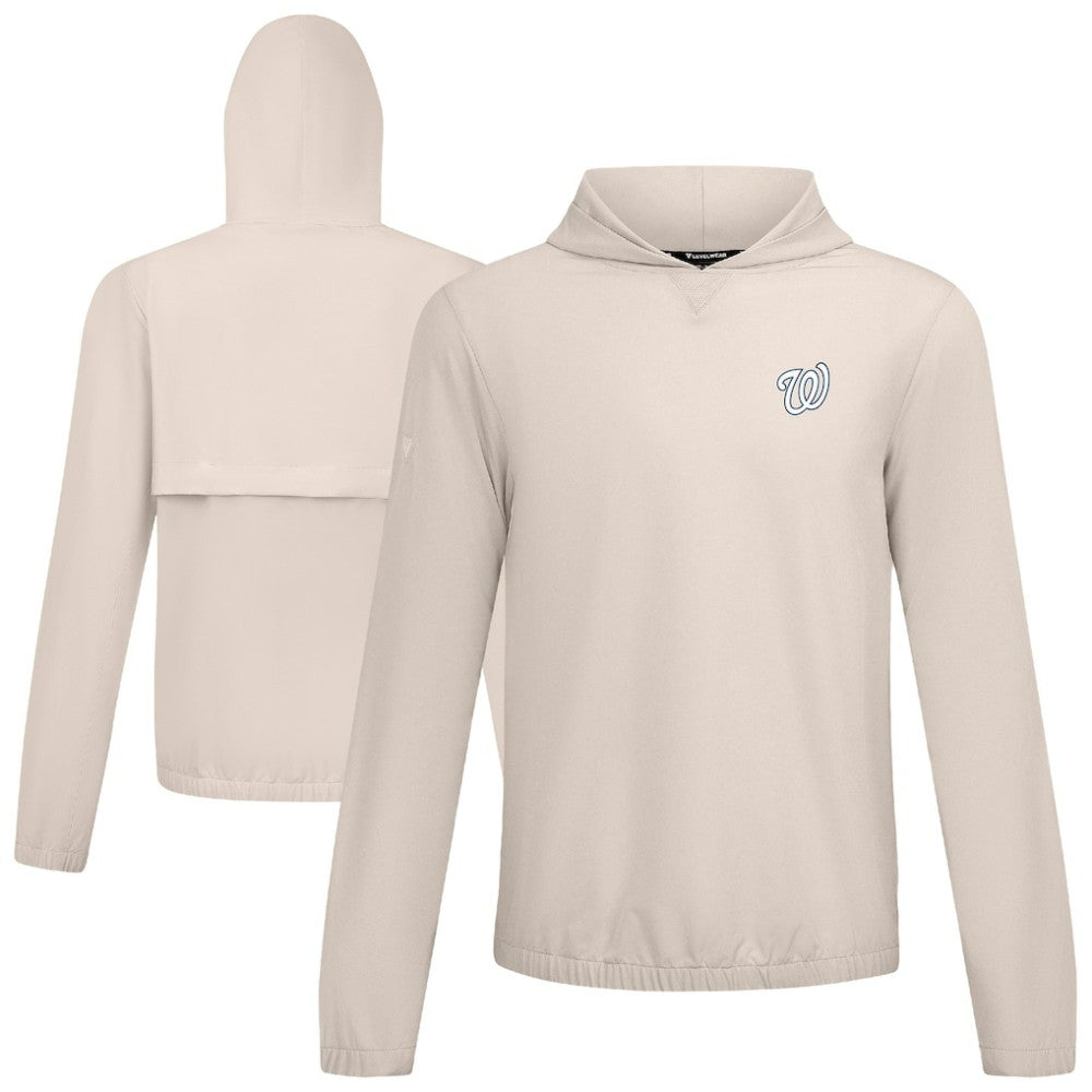 Khaki Washington Nationals Levelwear Action Insignia 2.0 Pullover Hoodie