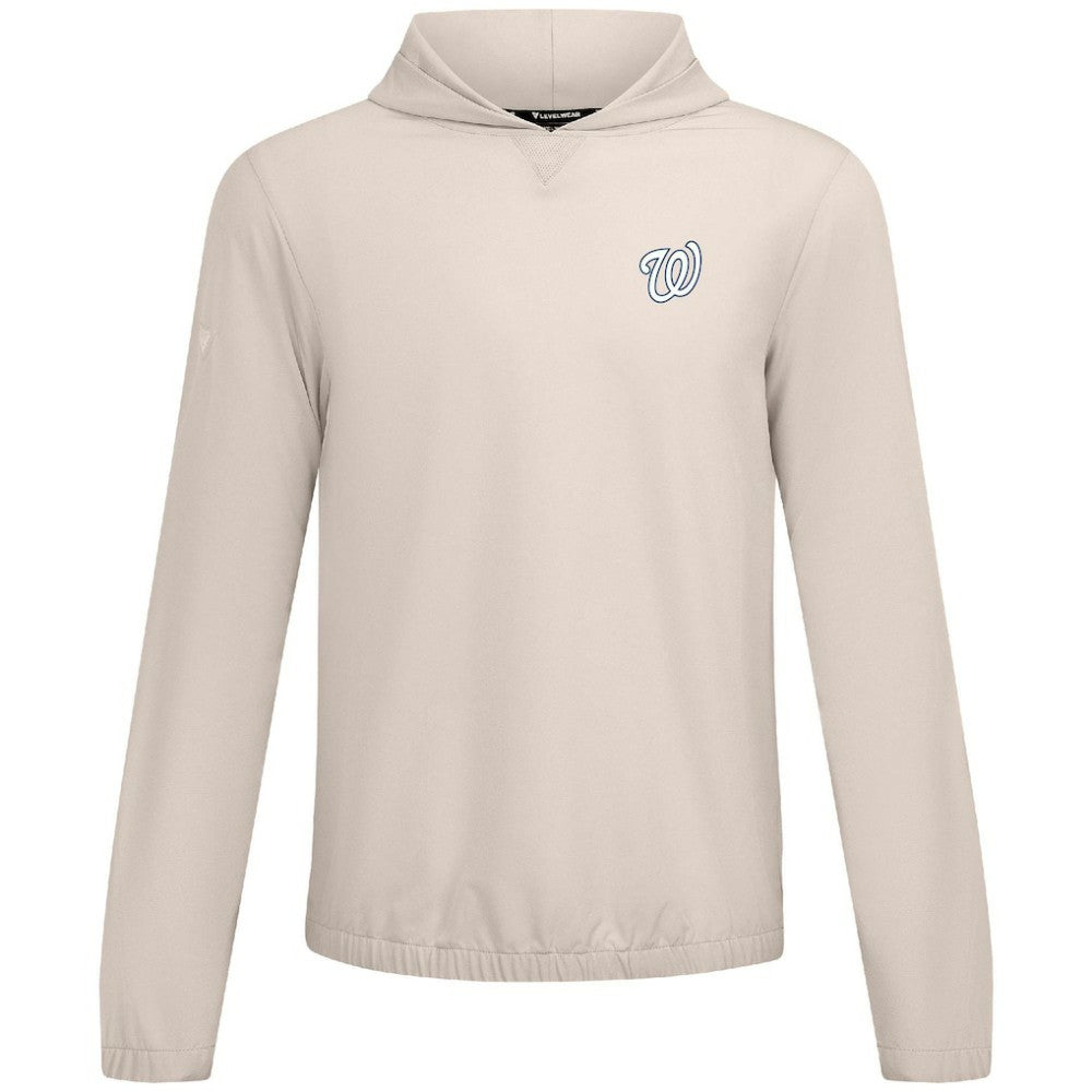 Khaki Washington Nationals Levelwear Action Insignia 2.0 Pullover Hoodie