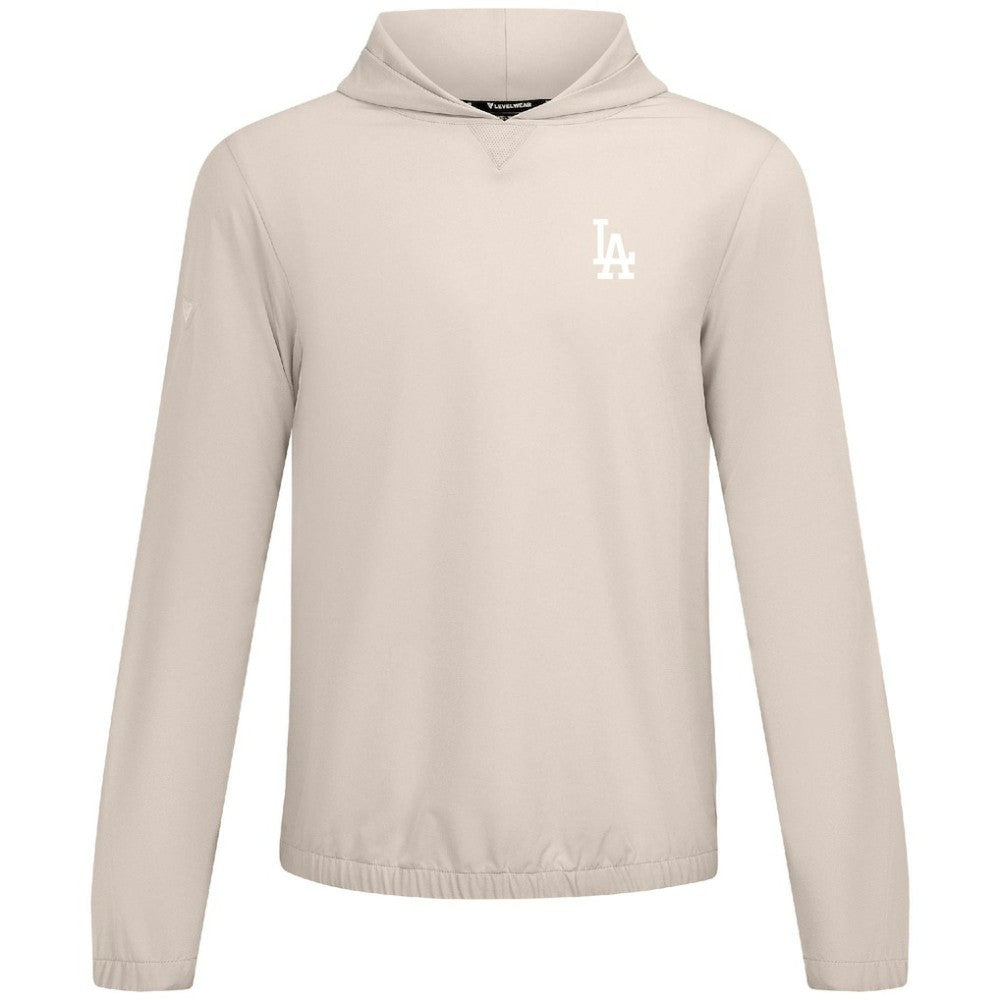 Khaki Los Angeles Dodgers Levelwear Action Insignia 2.0 Pullover Hoodie