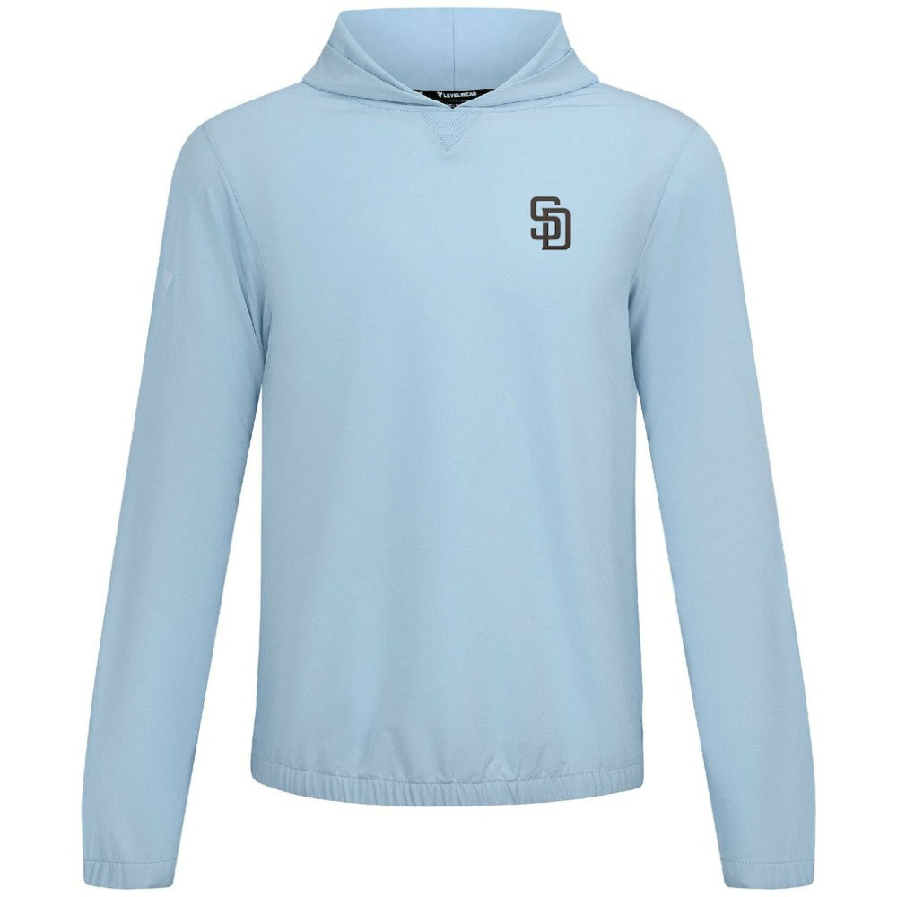 Light Blue San Diego Padres Levelwear Action Insignia 2.0 Pullover Hoodie