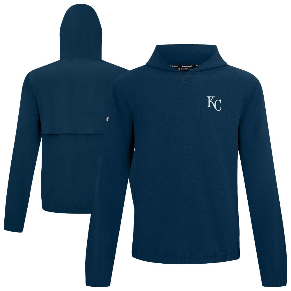 Navy Kansas City Royals Levelwear Action Insignia 2.0 Pullover Hoodie